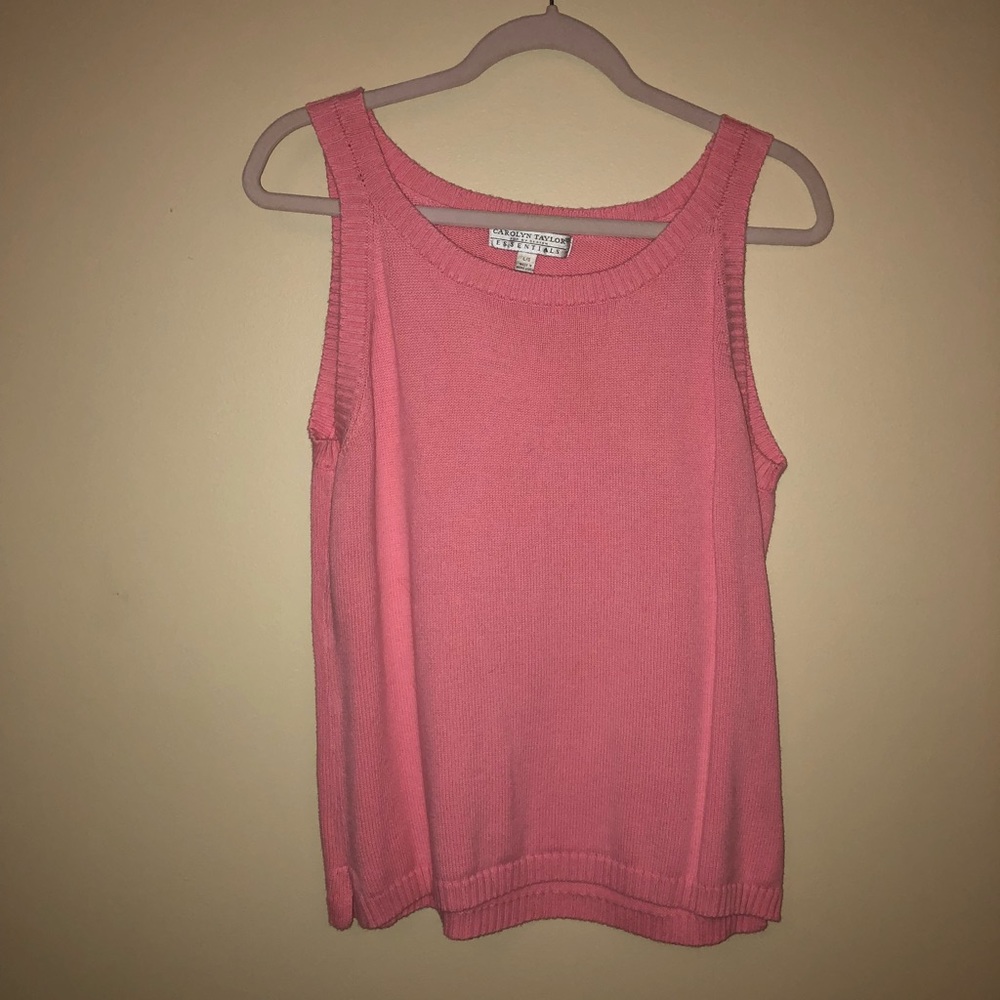 Peach colored knit tank